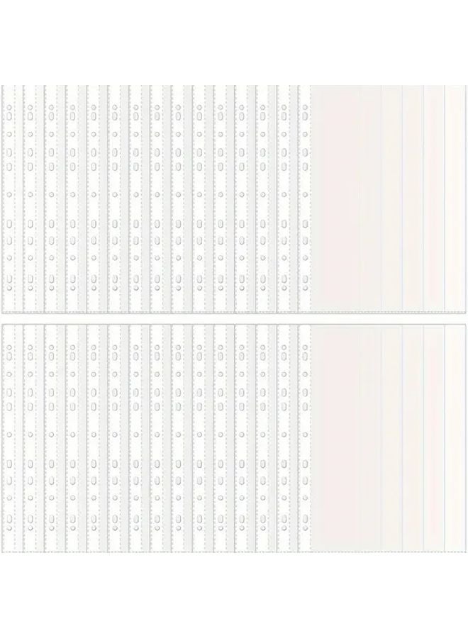 100 صفحة A4 واقيات أوراق شفافة بإغلاق سحاب منظم مستندات شفاف للمكتب المدرسة المنزل السفر - Image 3